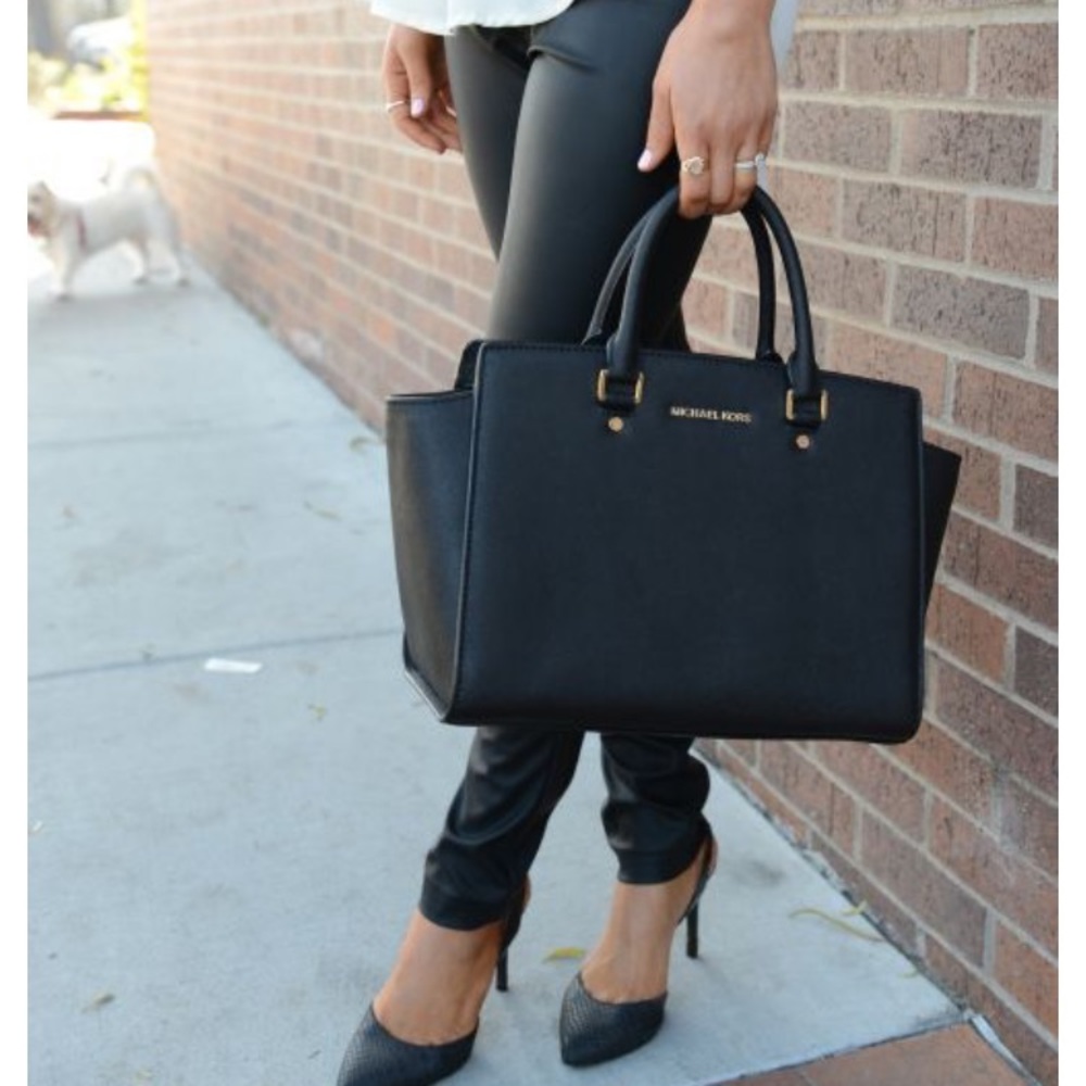 MOVING SALE! Michael Kors Large Black Selma Purse
